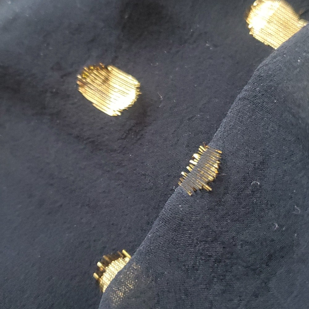 Isabel Marant Off Shoulder Black And Gold Polka Dot Dress - Picture 11 of 16